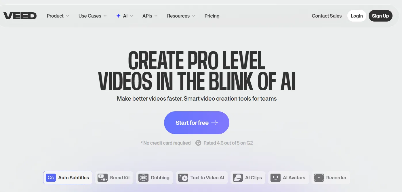 veed ai talking head tool