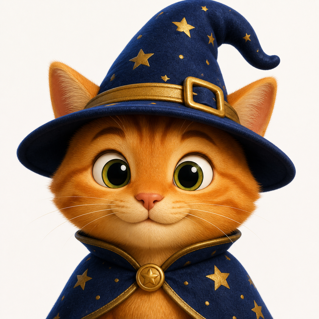 Wizard Cat puppet character